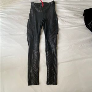 Spanx Faux Leather Moto Leggings